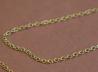 Fine brass chain with rounded links