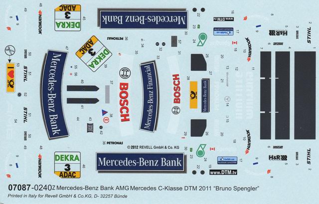 Revell - Mercedes-Benz Bank AMG Mercedes DTM 2011 "Bruno Spengler