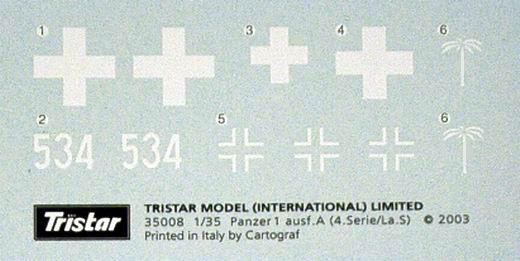 Tristar - Panzer I Ausf.A Sd.Kfz 101 [Early or Late Version]