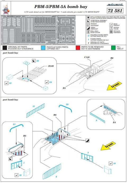 Eduard Ätzteile - PBM-5/PBM-5A bomb bay