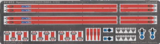 Eduard Ätzteile - Sparco red 2003-2004