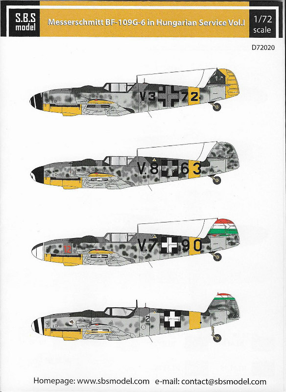 S.B.S Model - Messerschmitt BF-109G-6 in Hungarian Service Vol.I