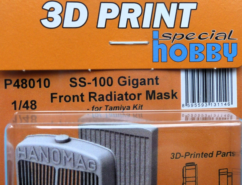 Special Hobby - SS-100 Gigant Front Radiator Mask for Tamiya Kit