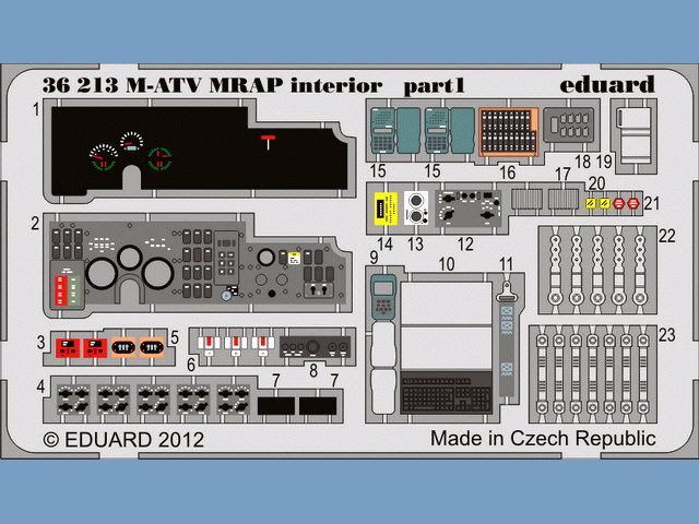 Grafik der PE-Platine 1 mit den farbig gestalteten Teilen