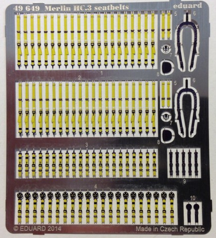 Eduard Ätzteile - Merlin HC.3 seatbelts