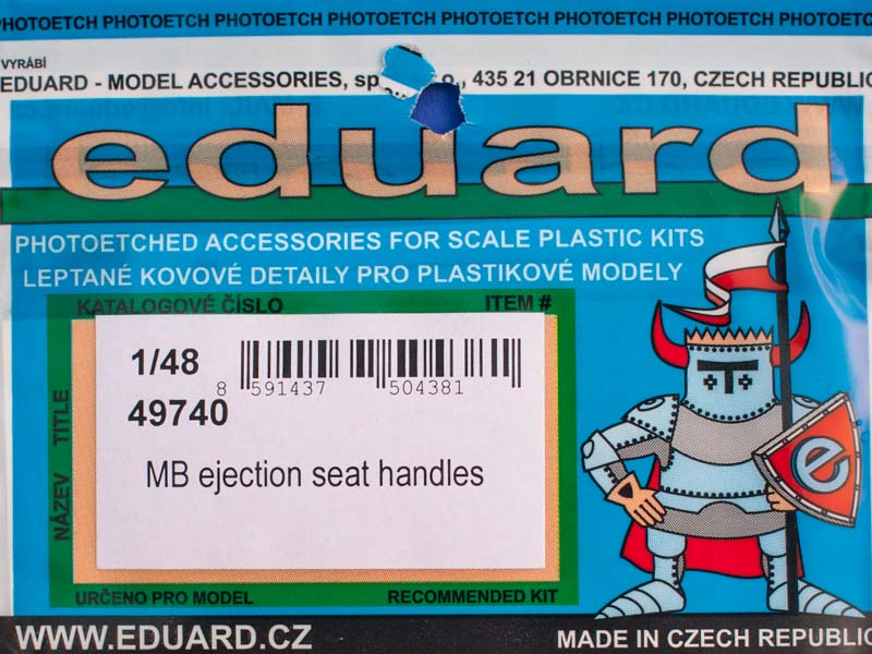 Eduard Ätzteile - MB Ejection Seat handles