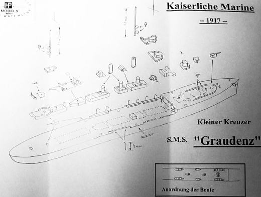 HP-Models - Kleiner Kreuzer SMS Graudenz (1917)