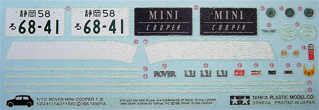 Tamiya - Rover Mini Cooper 1.3i
