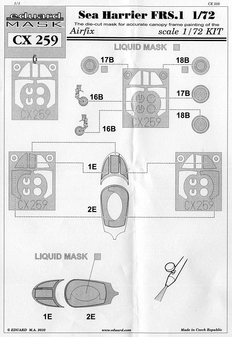 Eduard Mask - Sea Harrier FRS.1 Mask