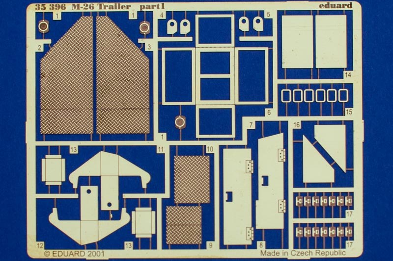 Eduard Ätzteile - M26 Trailer