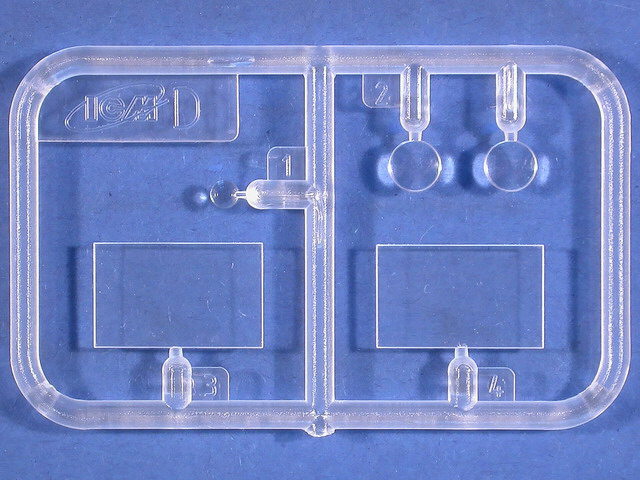 Die transparenten Teile des Bausatzes