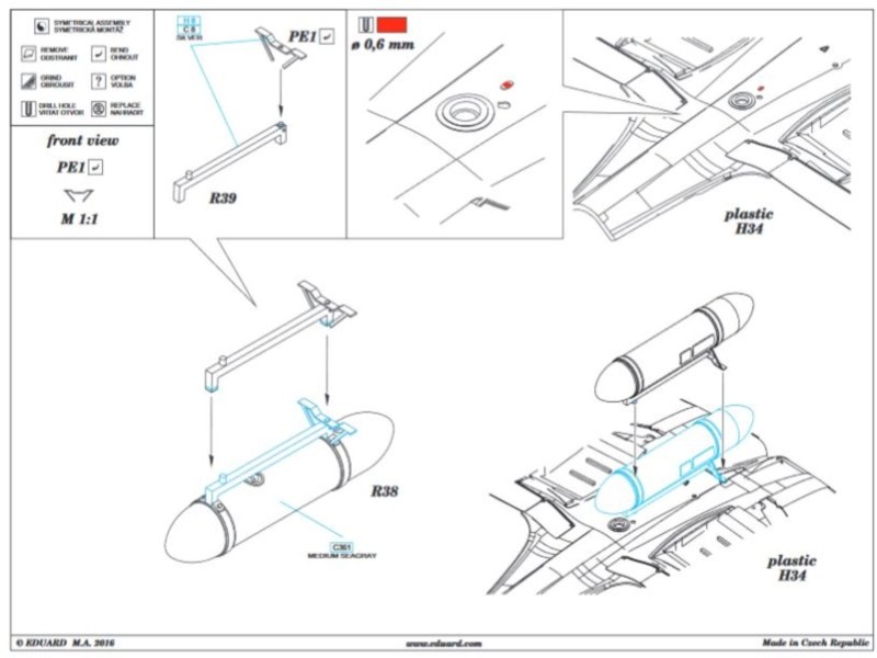 Eduard Brassin - Spitfire drop tank & 500lb bomb set