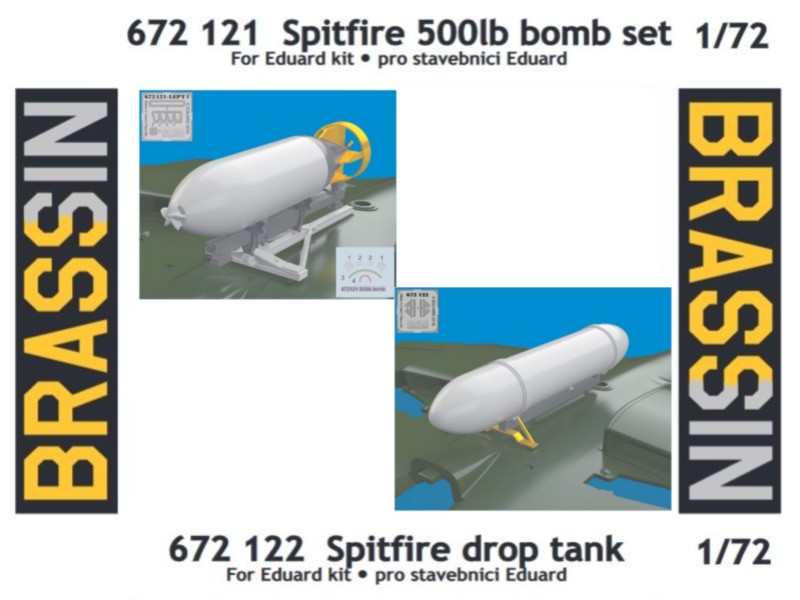 Eduard Brassin - Spitfire drop tank & 500lb bomb set