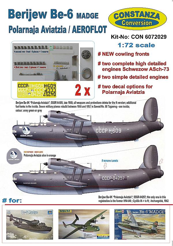 Constanza Kit - Berijew Be-6K Madge - Conversion & Decal Set