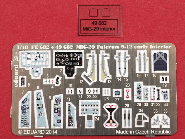 Eduard Ätzteile - MiG-29 Fulcrum 9-12 early interior S.A. ZOOM