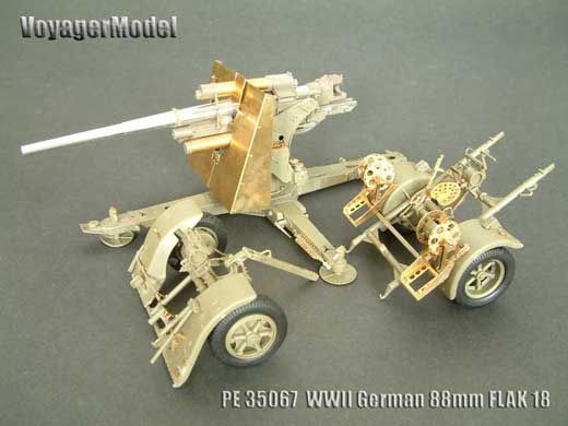 Voyager - Photo Etched set for 1/35 WWII German 88mm Flak18 (For AFV)