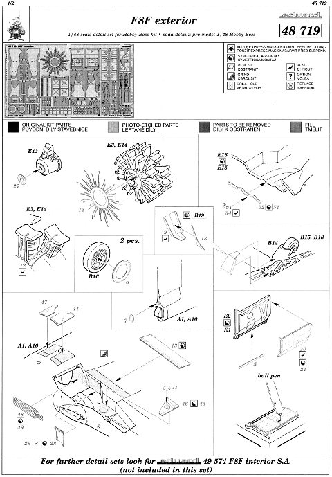 Eduard Ätzteile - F8F exterior