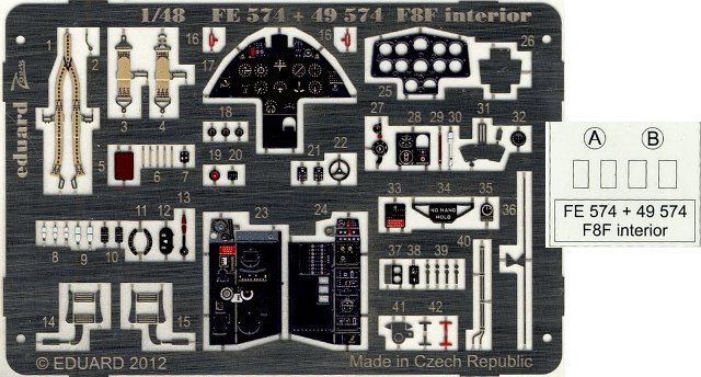 Eduard Ätzteile - F8F interior S.A.