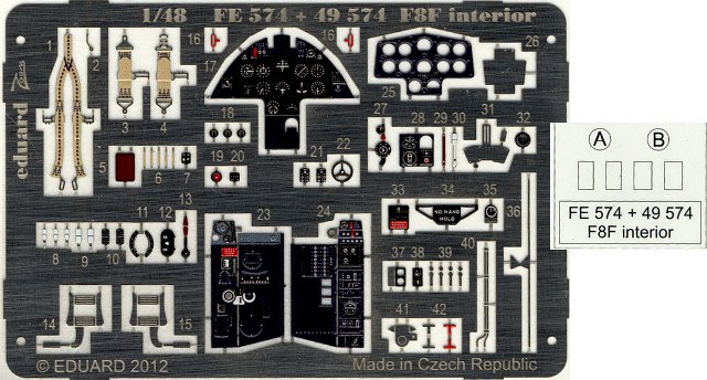 Eduard Ätzteile - F8F interior S.A.