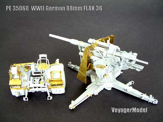 Voyager - PE 35060 Photo Etched set for 1/35 WWII German 88mm Flak36 (For DML)