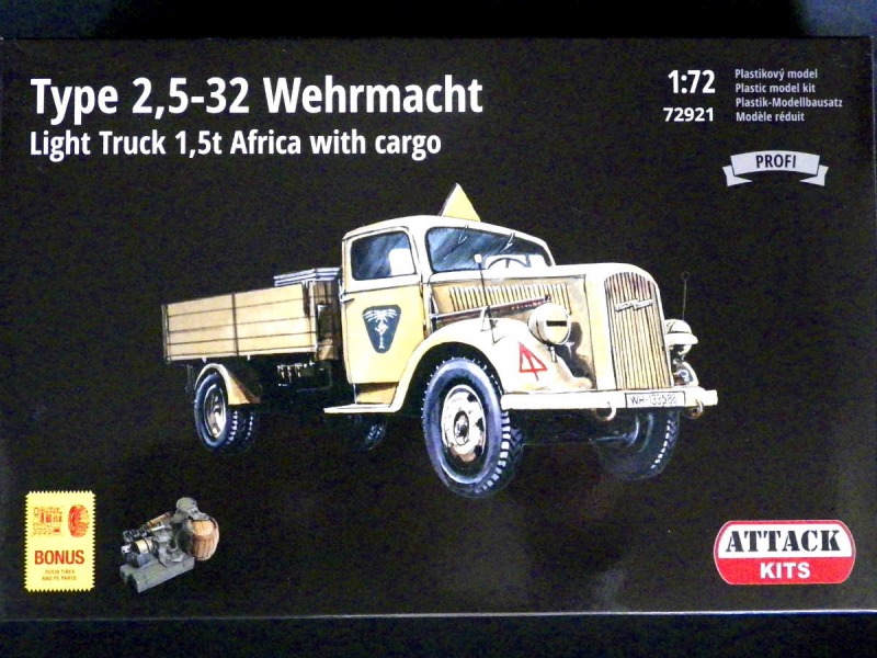 Attack Hobby Kits - Type 2,5-32 Wehrmacht Light Truck 1,5t Africa with cargo