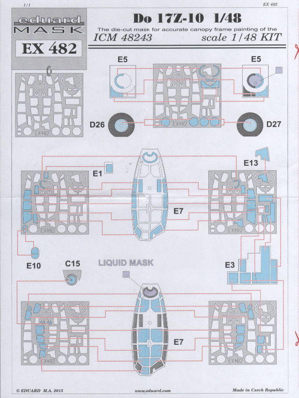 Eduard Mask - Dornier Do17 Z-10 Mask