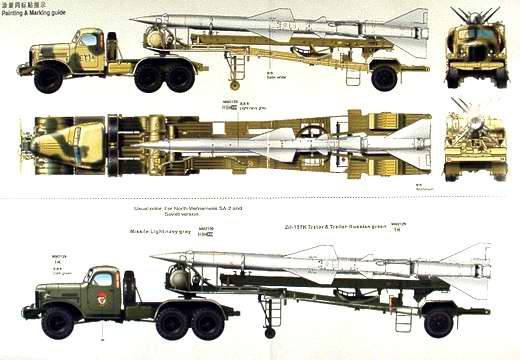 Trumpeter - SA-2 Guideline Missile on Transport trailer