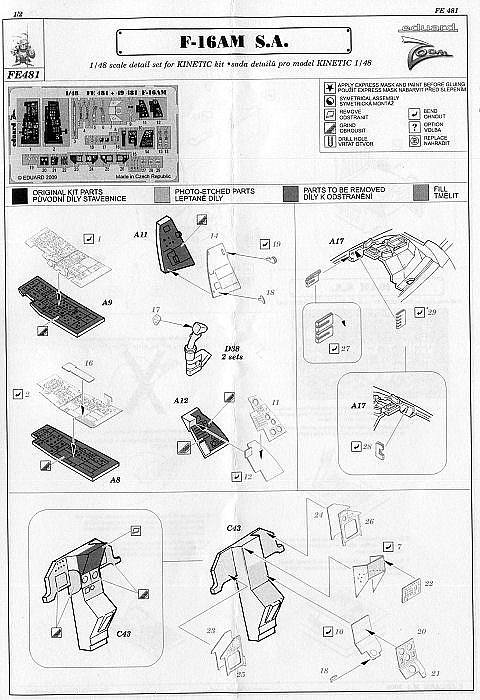 Eduard Ätzteile - F-16AM Self Adhesive ZOOM