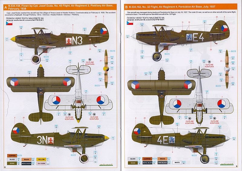 Eduard Bausätze - Avia B.534 III. Serie