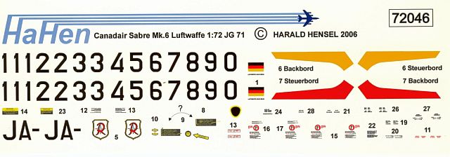 HaHen - Canadair Sabre MK.6 des Jagdgeschwaders 71