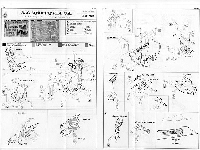 Eduard Ätzteile - BAC Lightning F.2A Self Adhesive