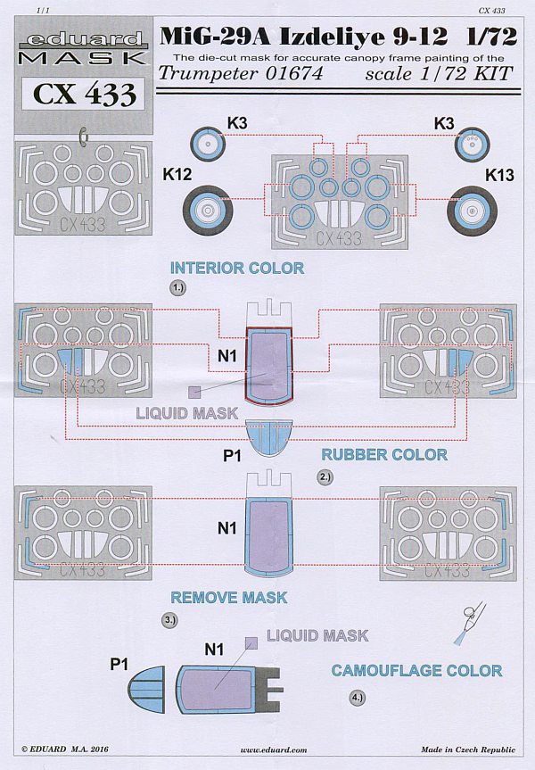 Eduard Mask - MiG-29A Izdeliye 9-12 Mask