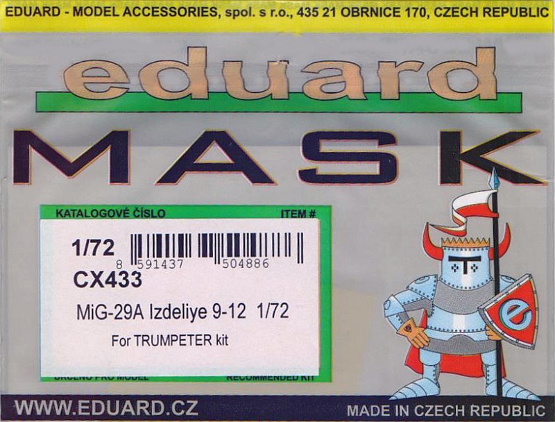 Eduard Mask - MiG-29A Izdeliye 9-12 Mask