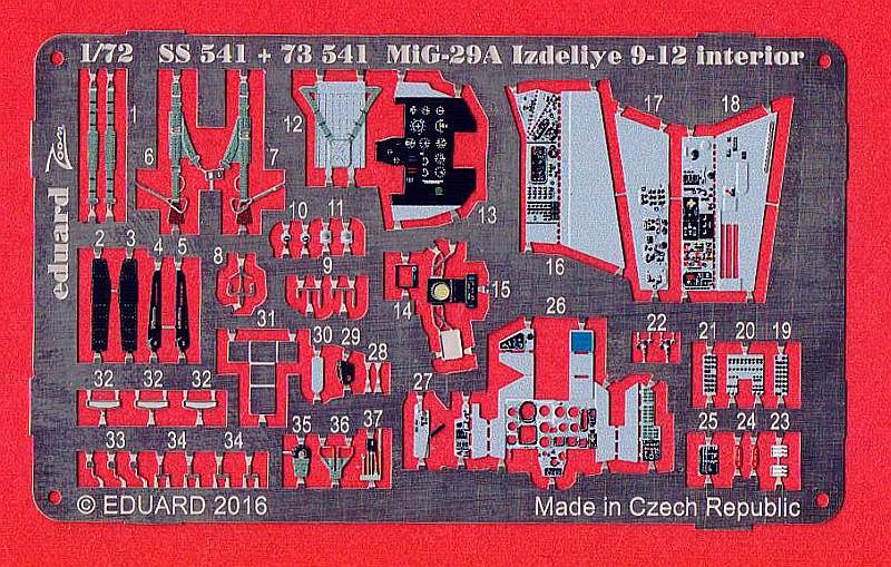 Eduard Ätzteile - MiG-29A Izdeliye 9-12 Interior Zoom