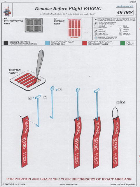 Eduard Ätzteile - Remove Before Flight FABRIC