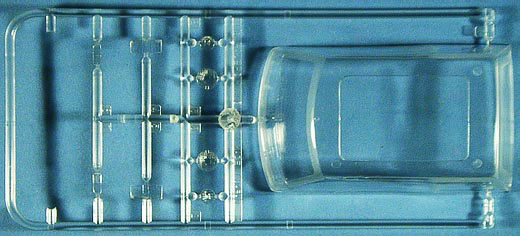 Die transparenten Teile des Bausatzes