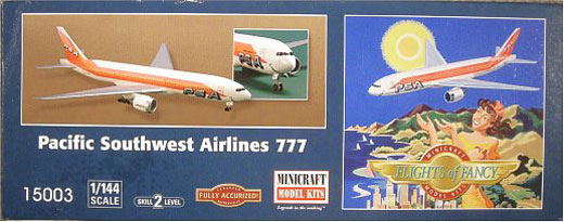 Minicraft Model Kits - MINICRAFT "Flights of Fancy" -  Pacific Southwest Airlines 777 "SMILING FACE”