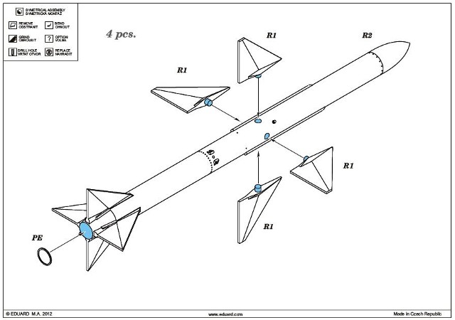 Eduard Brassin - AIM-7M Sparrow 1/48