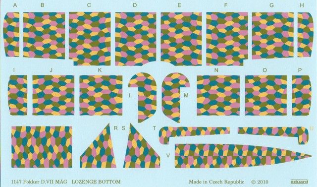 Decals für Flugzeugtarnstoff Unterseite