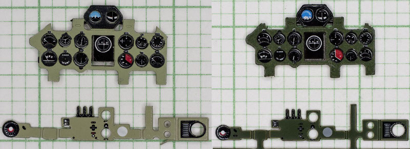 Nakajima Green (links) vs. Mitsubishi Green (rechts)