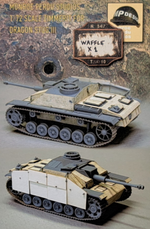 Monroe Perdu Studios - Waffle Pattern Zimmerit for 1/72 Scale StuG III