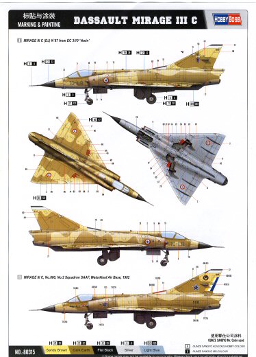 HobbyBoss - Dassault Mirage III C