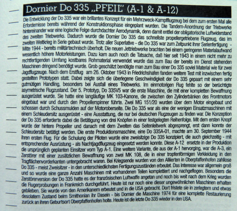 Immer wieder gern gelesen: Revells Hintergrundinfos zum Original.
