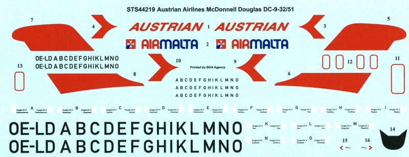 TwoSixModels - Austrian Airlines Douglas DC-9-32/51