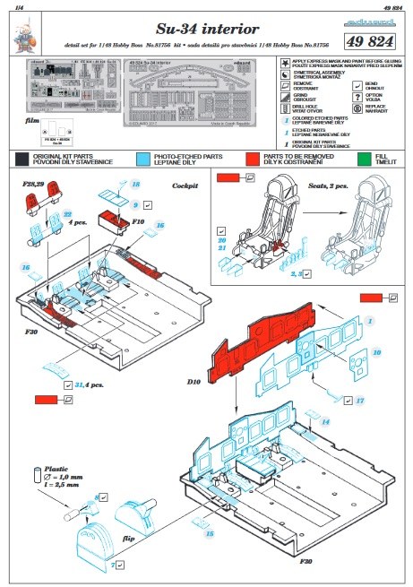 Auszug aus der Bauanleitung. Interieur-Verschönerung. (Grafik: Eduard)