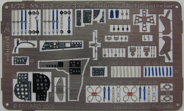 Eduard Ätzteile - Canberra B(I)8 interior S.A.