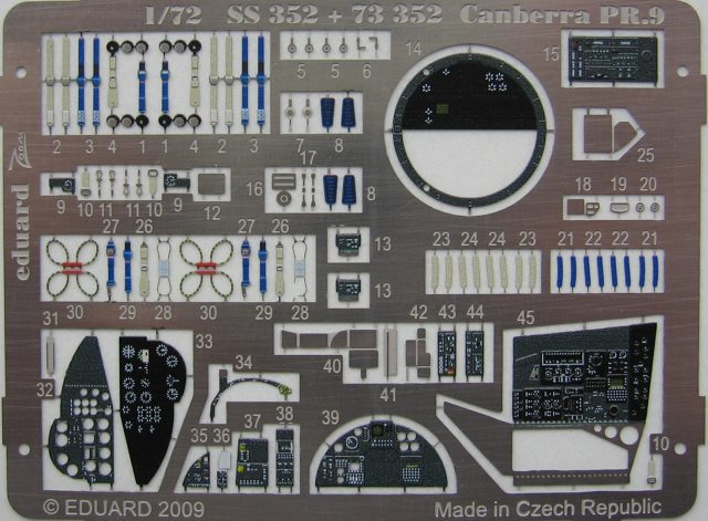 Eduard Ätzteile - Canberra PR.9 S.A.