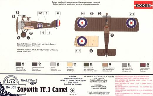 Roden - Sopwith TF.1 Camel Trench Fighter