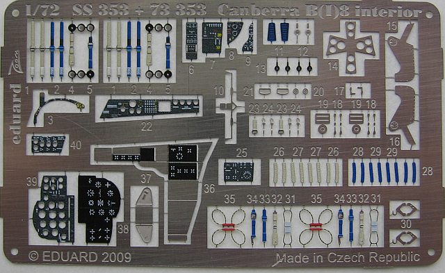 Eduard Ätzteile - Canberra B(I)8 interior S.A.