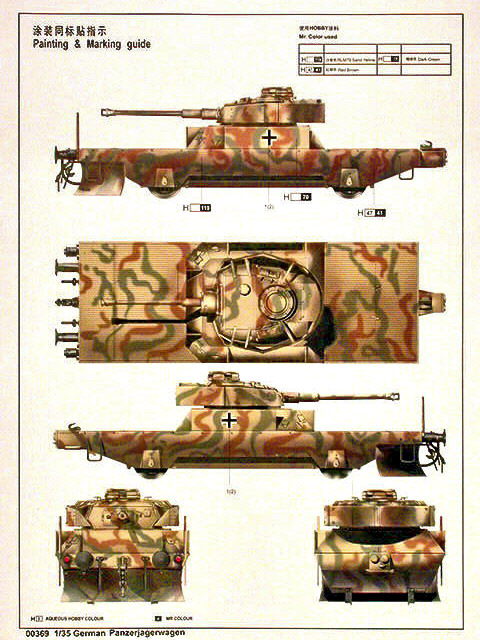 Farbblatt mit Hinweisen zur Bemalung und zur Dekoration